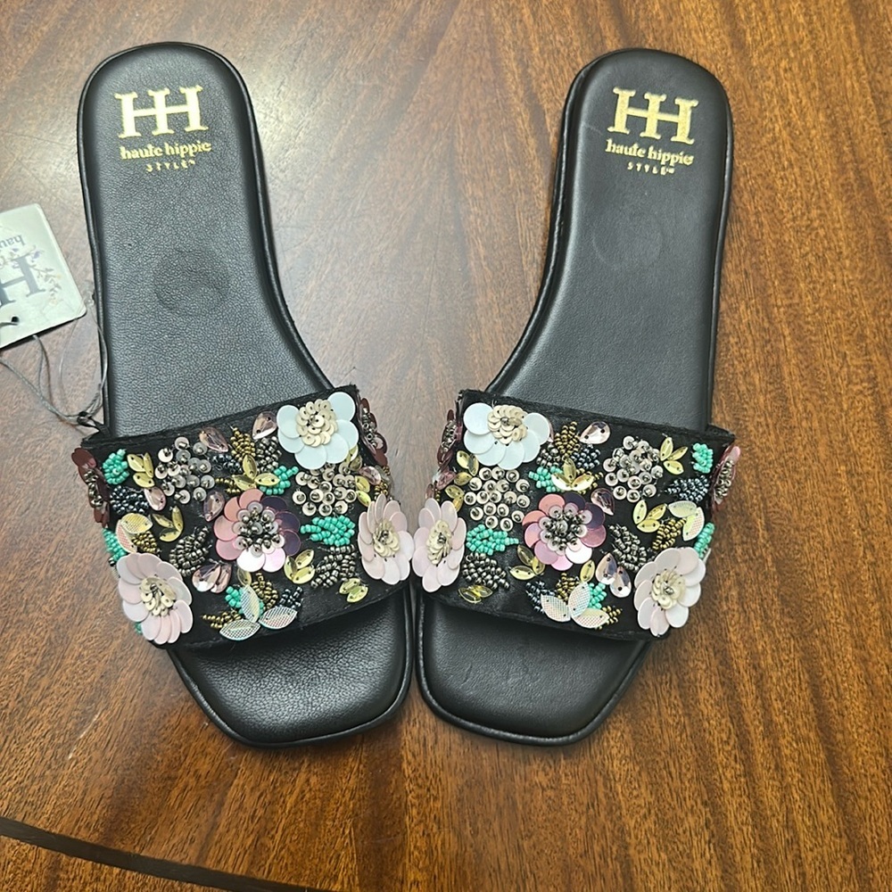Haute Hippie Beaded Sandals